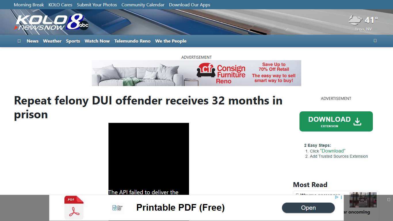 Repeat felony DUI offender receives 32 months in prison